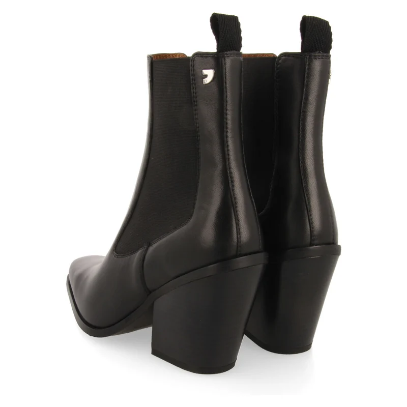 Haiming women's cowboy boots with side elastics and square toes