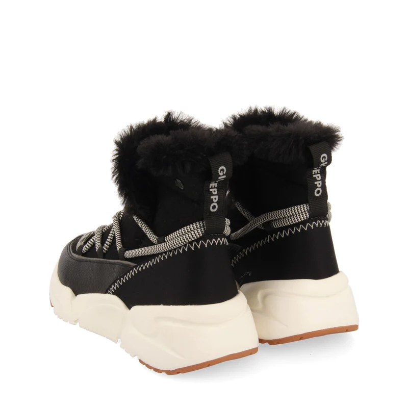 Hainfeld children's black winter boot-style sneakers