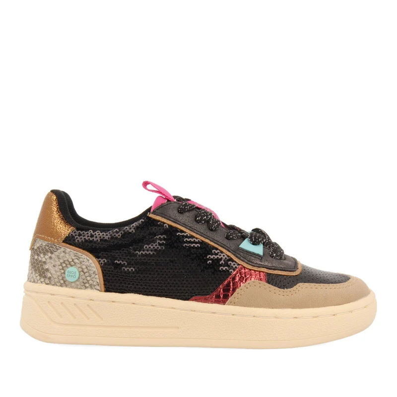Erwin children's black retro sneakers