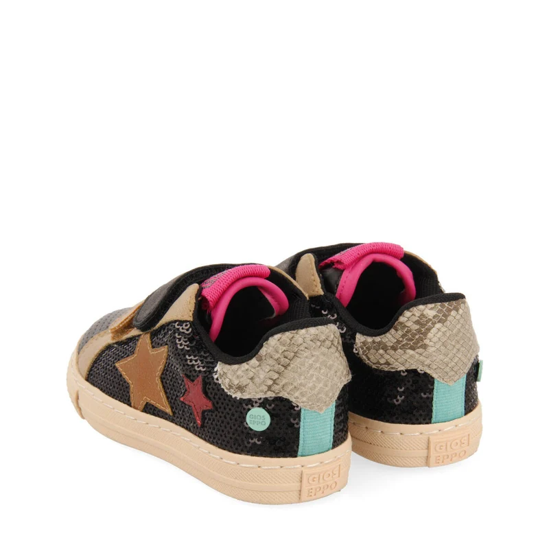 Gargu children's black sneakers with stars