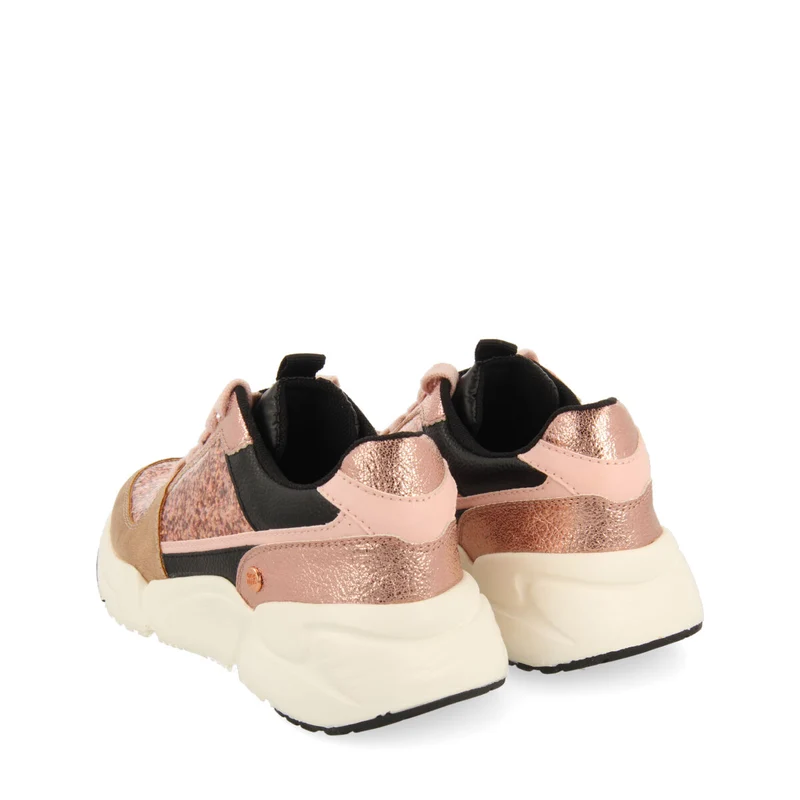 Obdach children's metallic pink sneakers