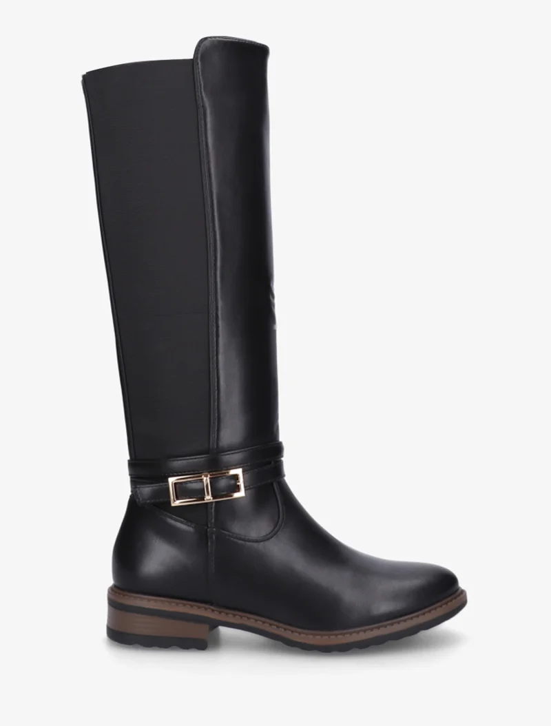 Bottes unies élastiquées - Noir