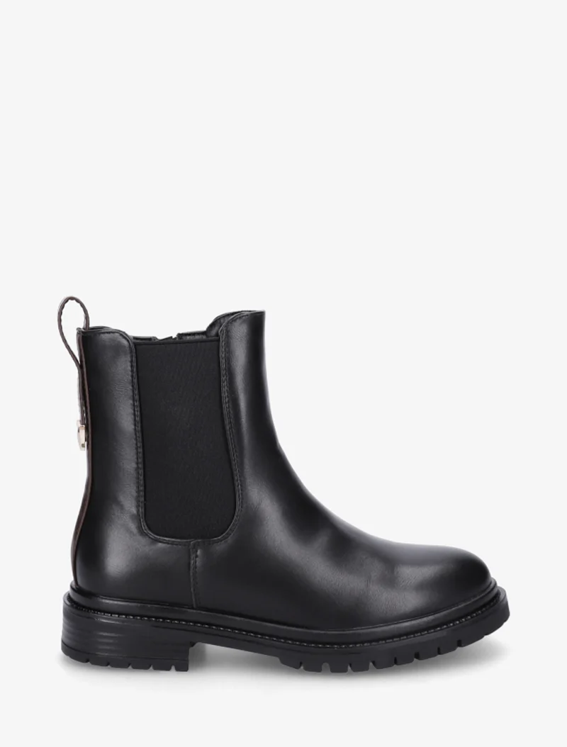 Chelsea boots à contrefort stylisé - Noir/marron