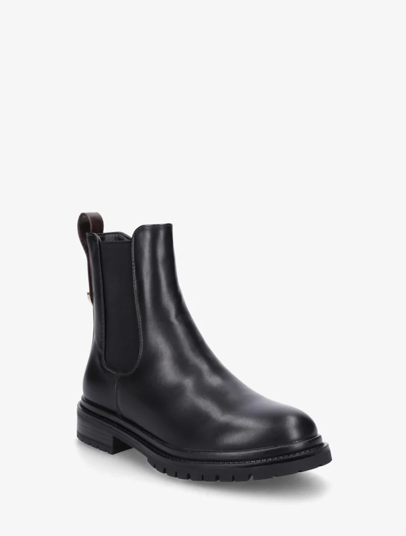 Chelsea boots à contrefort stylisé - Noir/marron