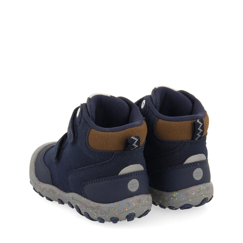 Larbert children's navy blue hiking boot-style sneakers