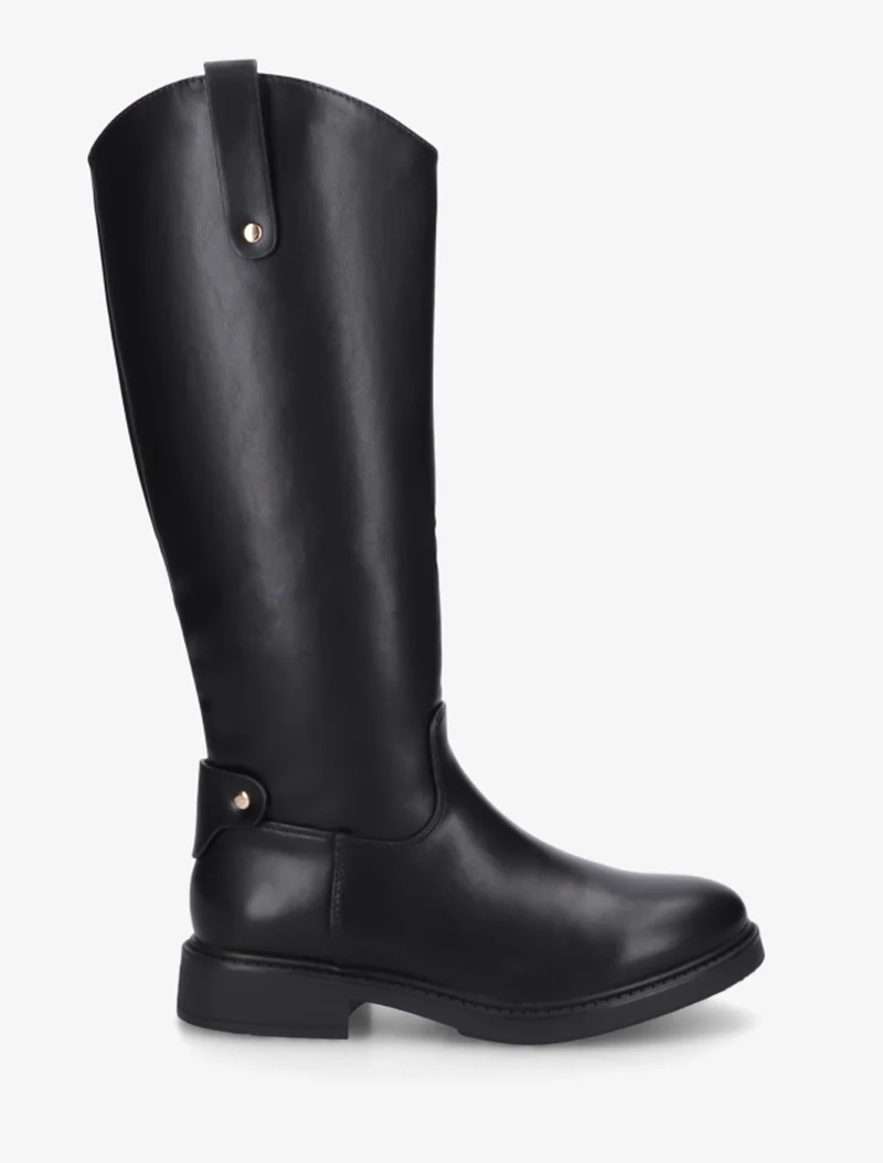 Bottes style cavalière en simili - Noir