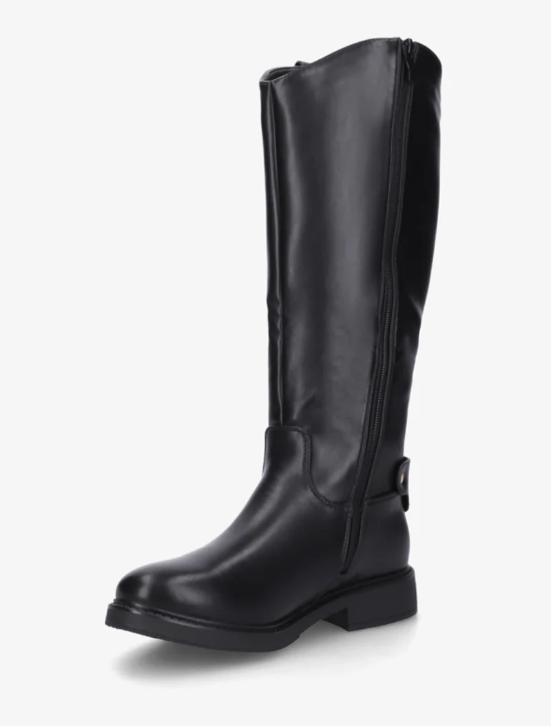 Bottes style cavalière en simili - Noir