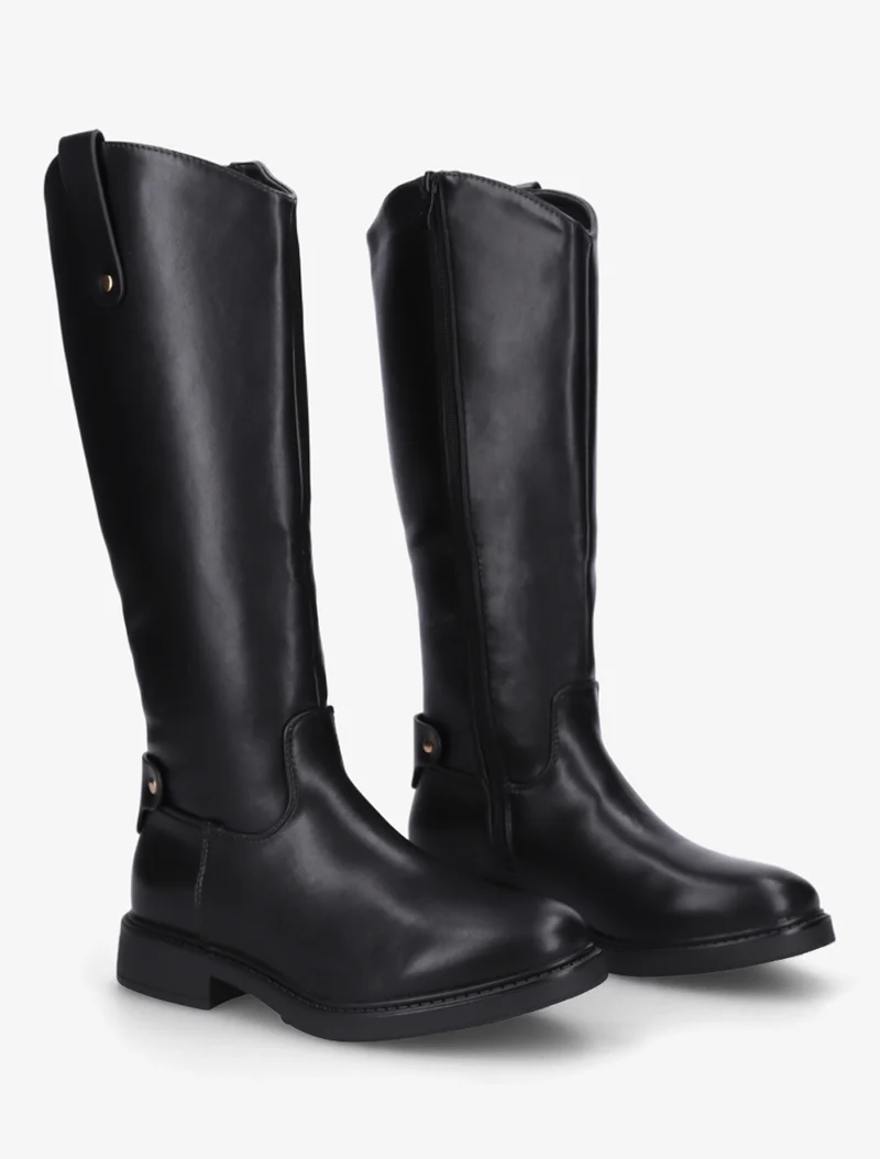 Bottes style cavalière en simili - Noir