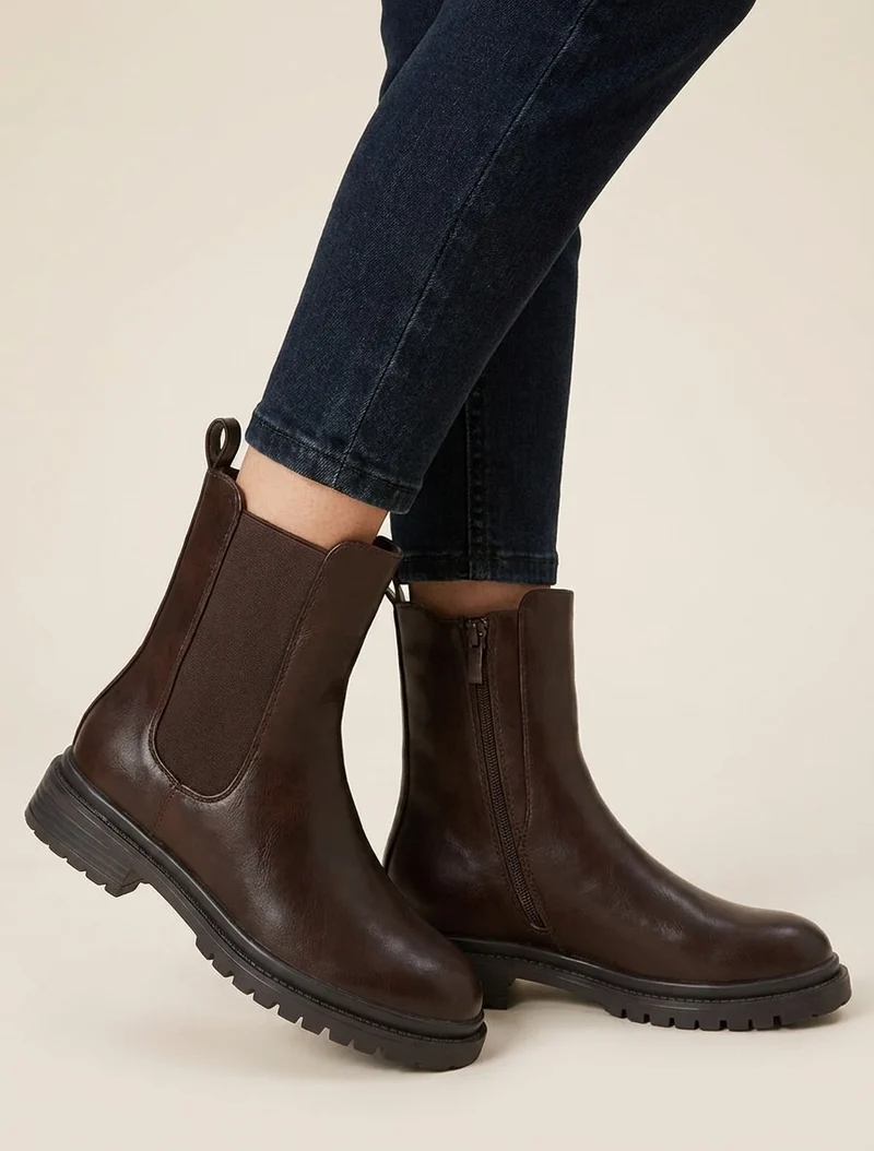 Chelsea boots unies - Marron