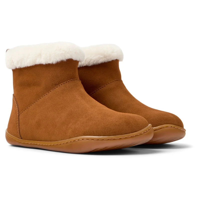 Camper Kids Peu Bottines Fourrées Camel